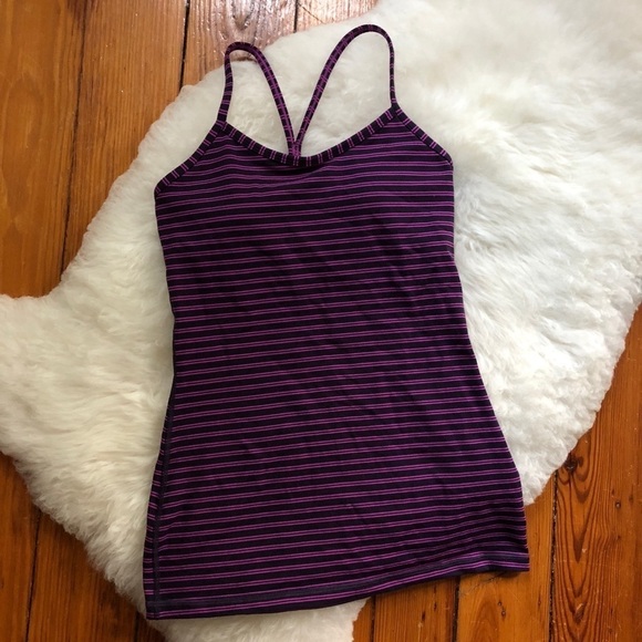 Lululemon Power Y Tank Classic Stripe Double Tank - Picture 2 of 6
